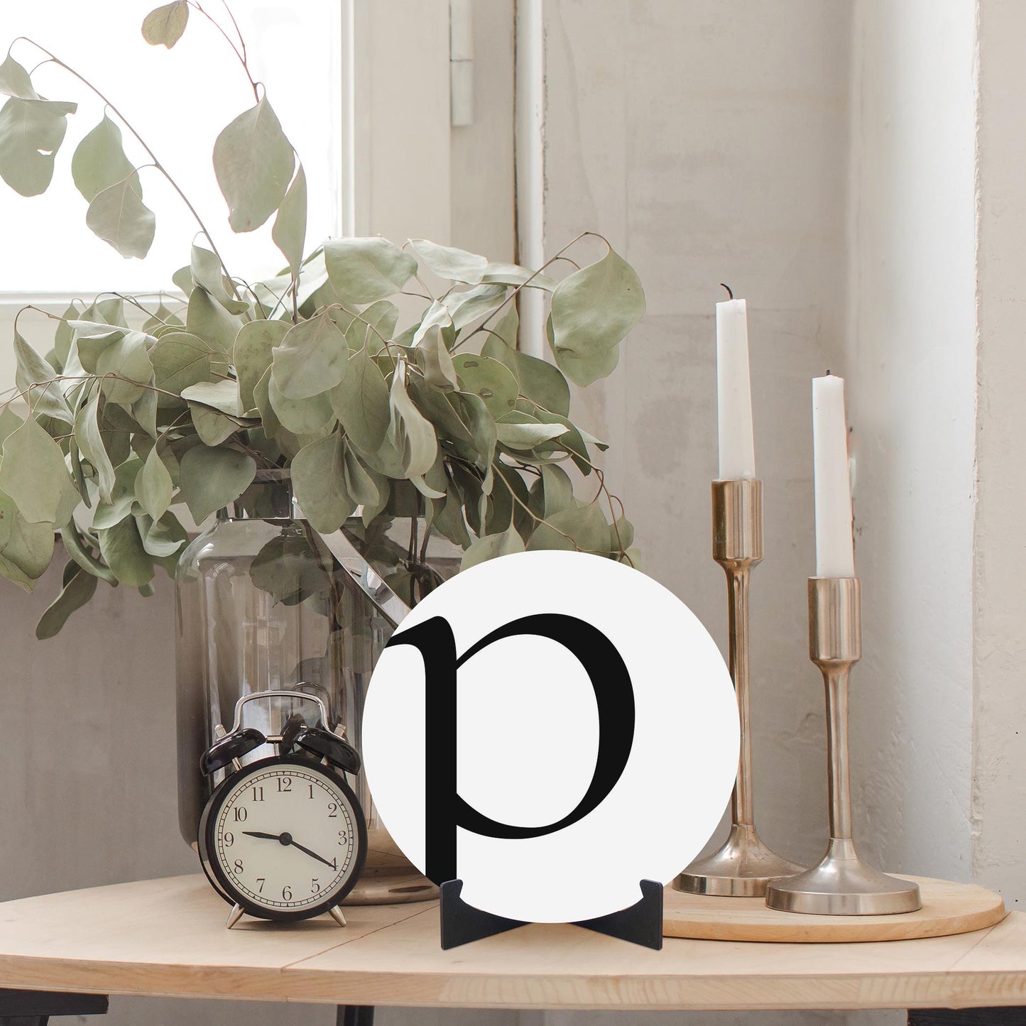 Minimalist Monogram P | Wood Sign | Eaches | Min 1