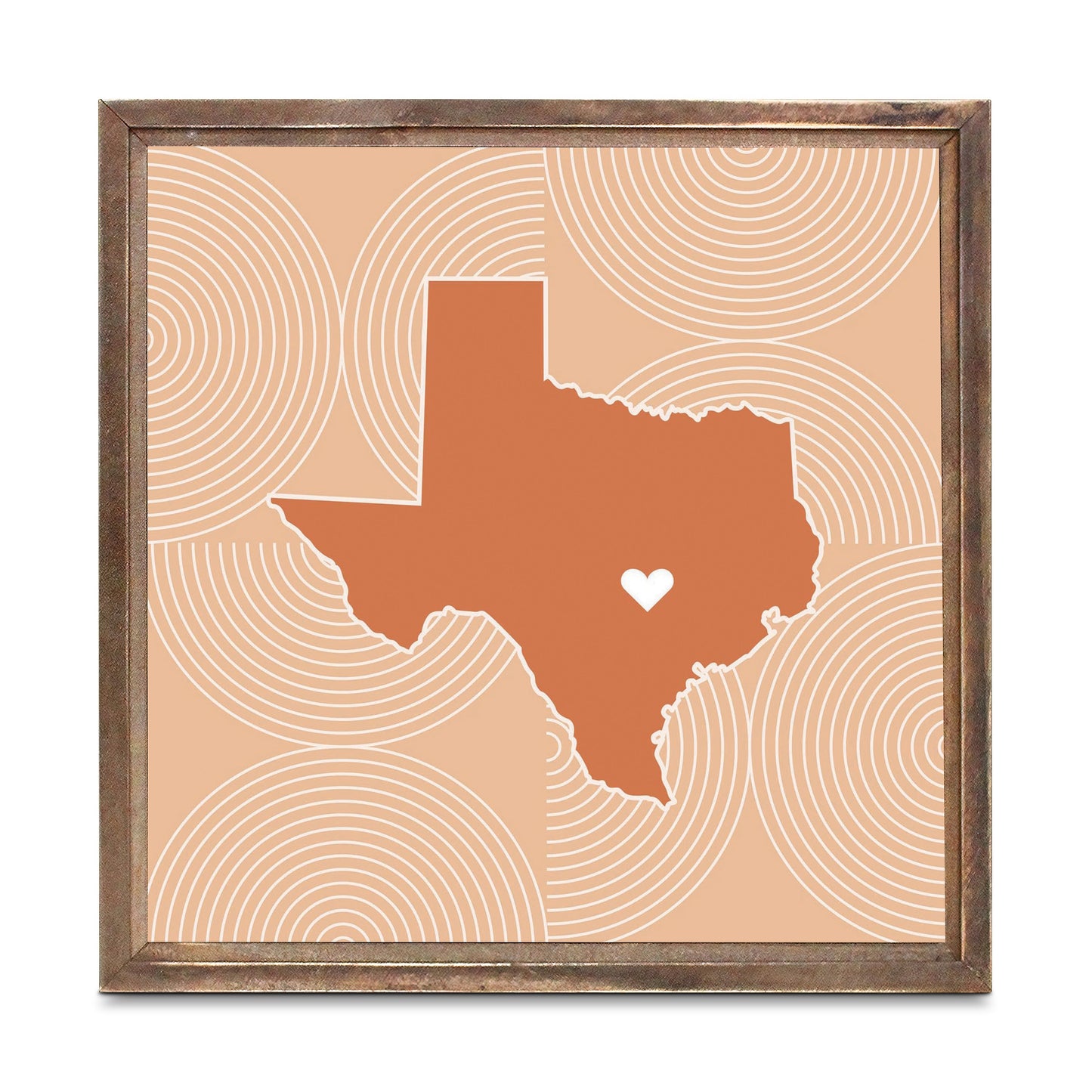 Modern Minimalist Texas Austin Heart | Wood Sign | Eaches | Min 1