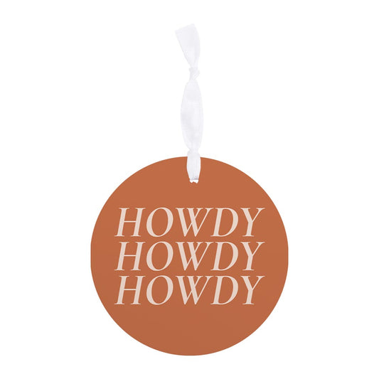 Modern Minimalist Texas Howdy| Wood Ornament | Eaches | Min 6