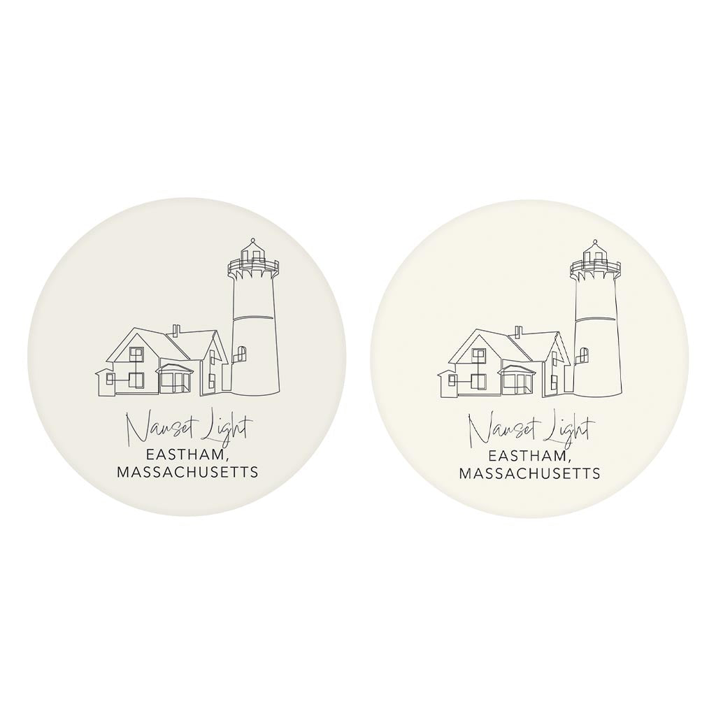 Nauset Light | Absorbent Car Coasters | Set of 2 | Min 4