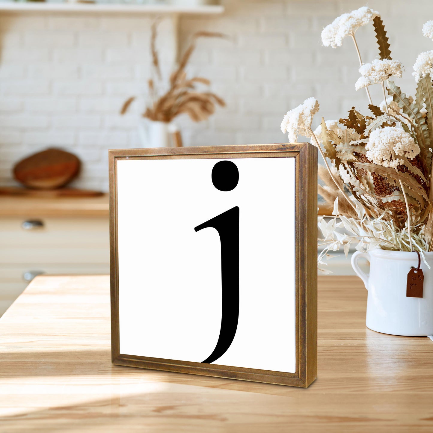 Minimalist Monogram J | Wood Sign | Eaches | Min 1