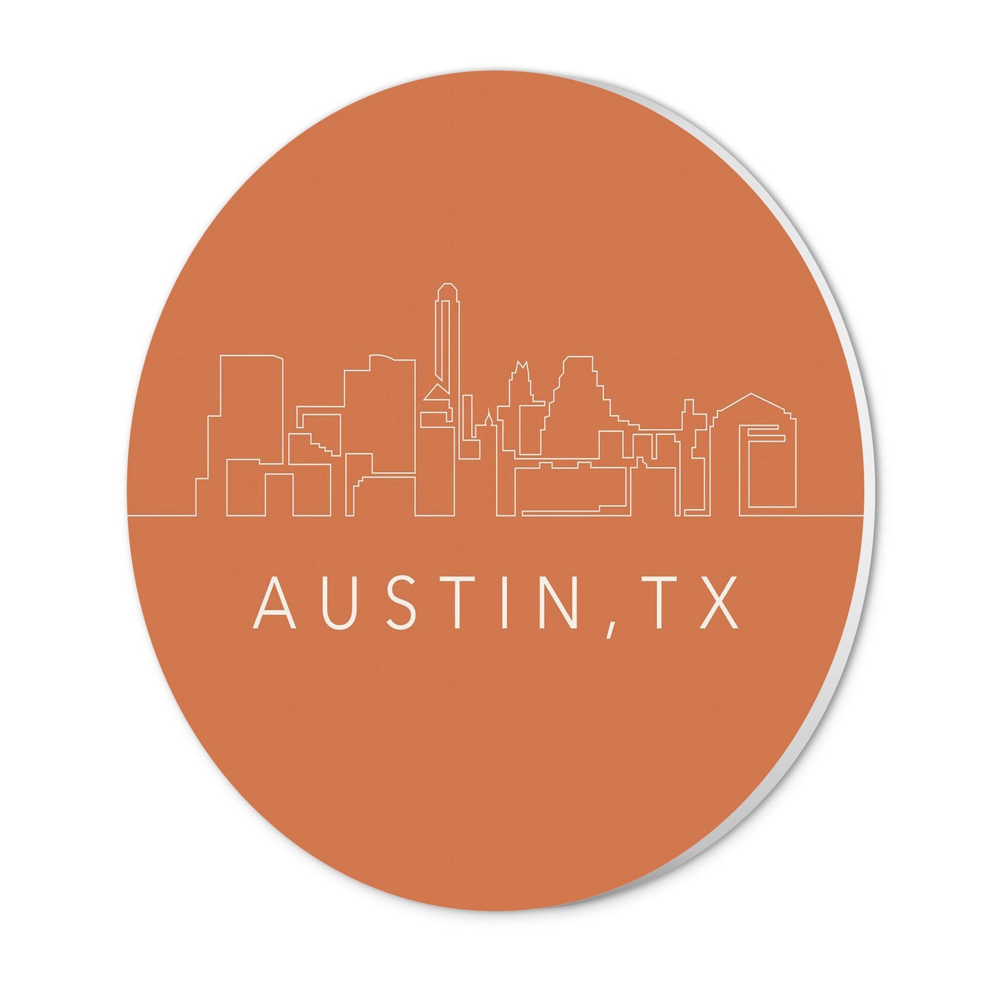 Modern Minimalist Texas Austin Skyline | Wood Sign | Eaches | Min 1