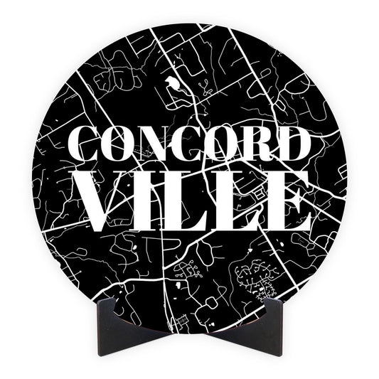 Minimalistic B&W Pennsylvania Concordville Map | Wood Sign | Eaches | Min 1