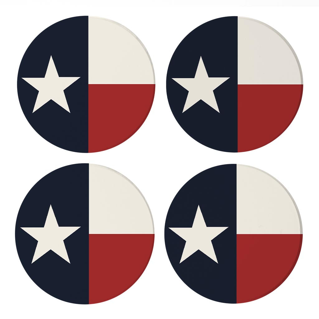 Modern Minimalist Texas Colors Flag| Absorbent Coasters | Set of 4 | Min 2