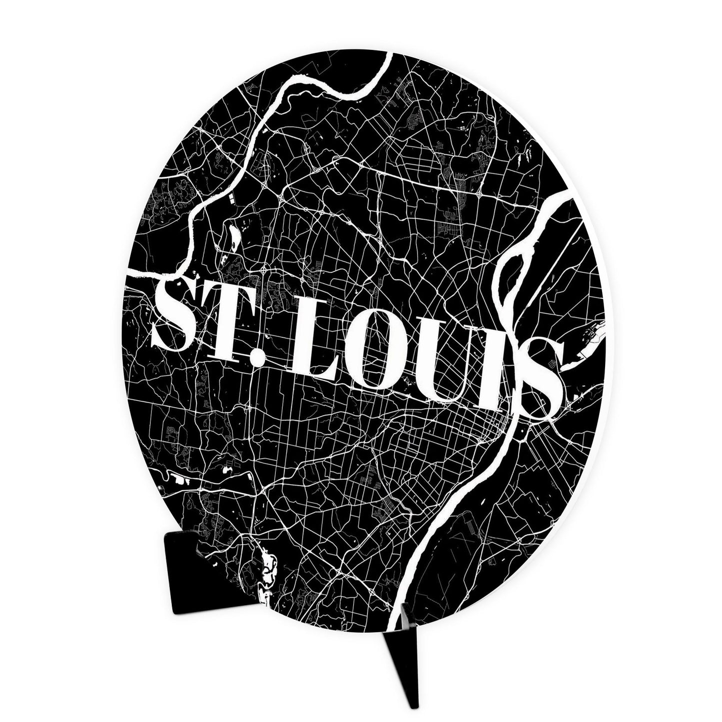 Minimalist B&W Missouri St Louis Map | Wood Sign | Eaches | Min 1