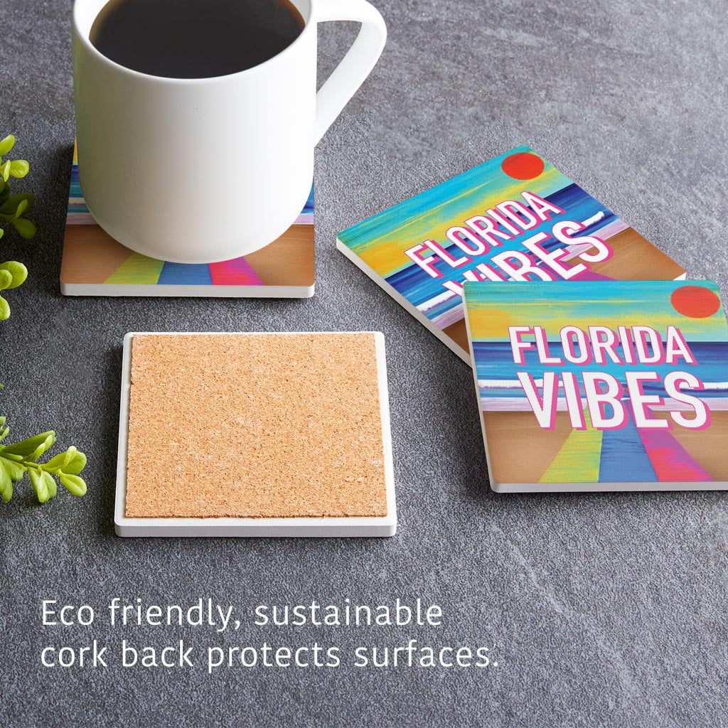 Florida Vibes | Absorbent Coasters | Set of 4 | Min 2