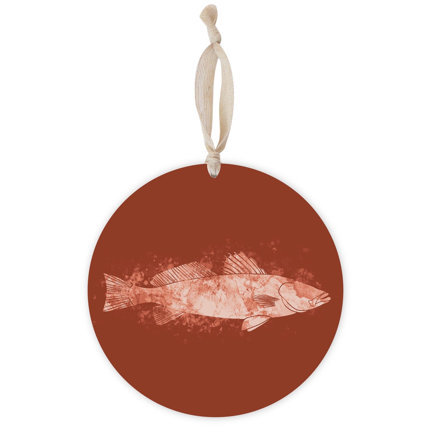 Louisiana Colorful Water Color Speckled Trout | Wood Ornament | Eaches | Min 1