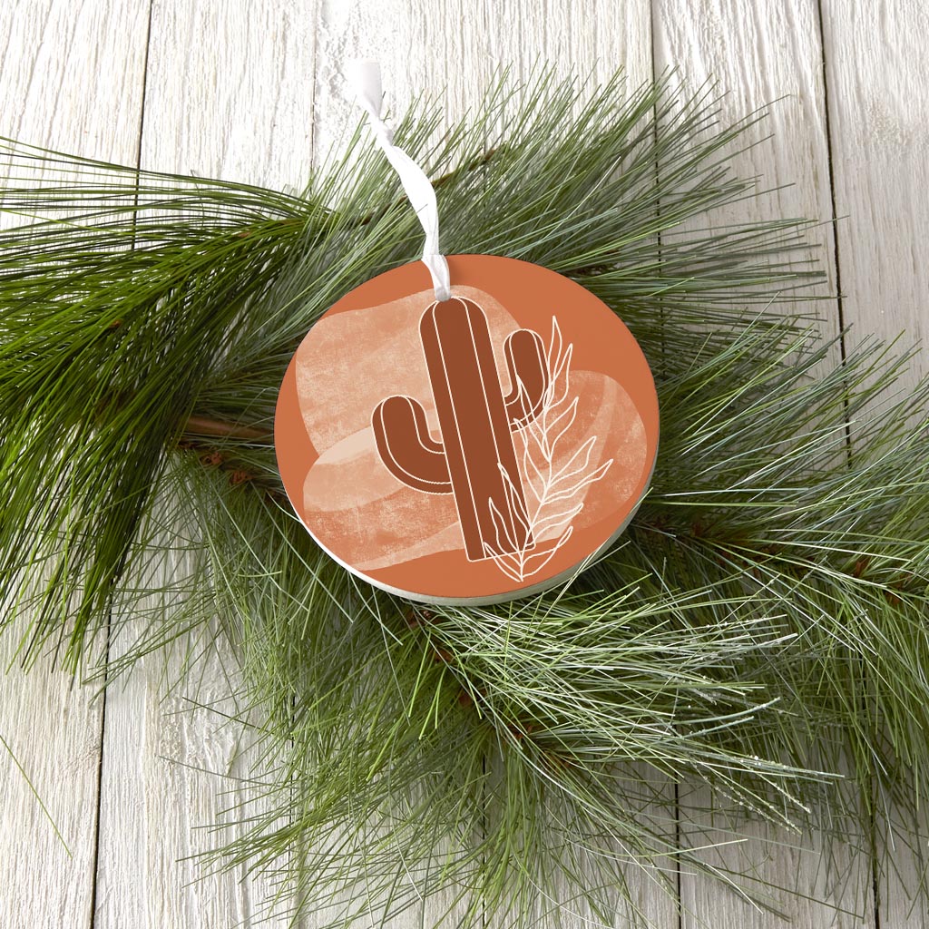 Modern Minimalist Texas Cactus| Wood Ornament | Eaches | Min 6