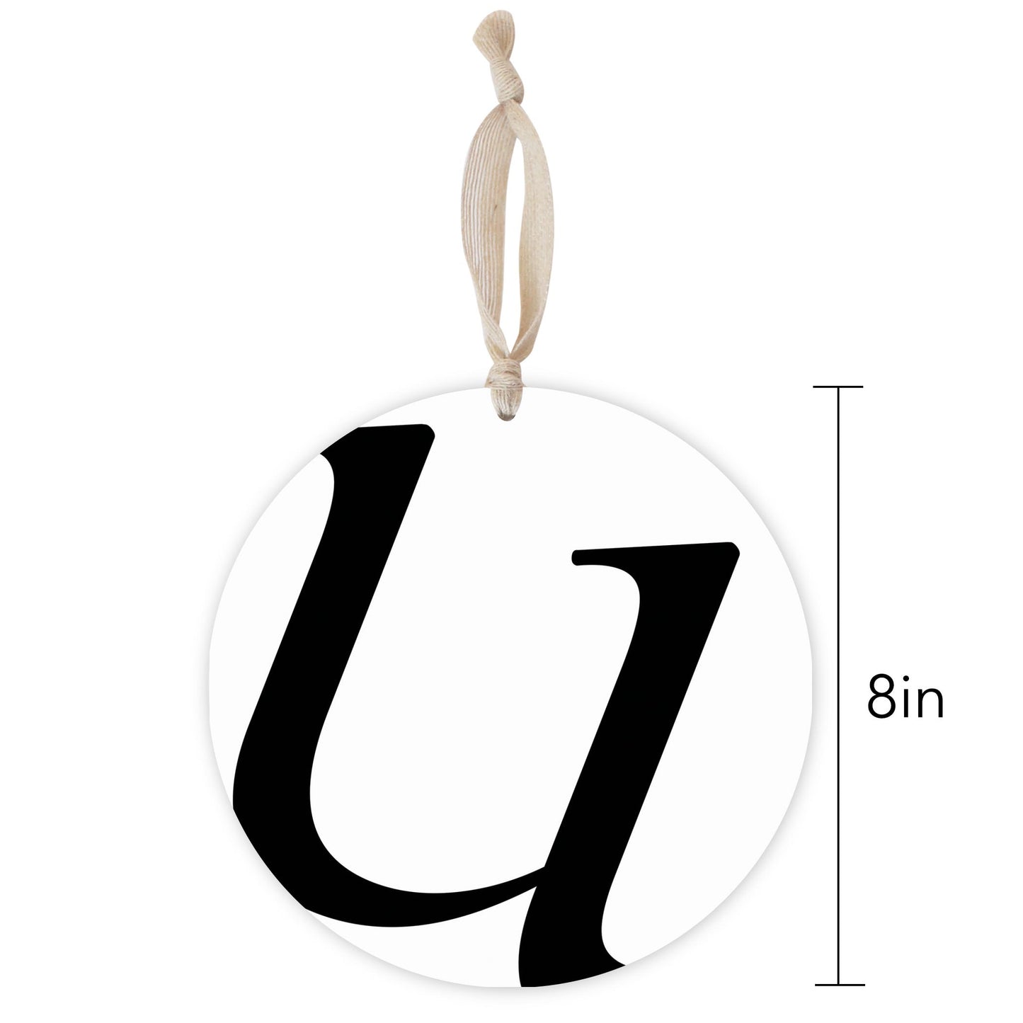 Minimalist Monogram U| Wood Ornament | Eaches | Min 1