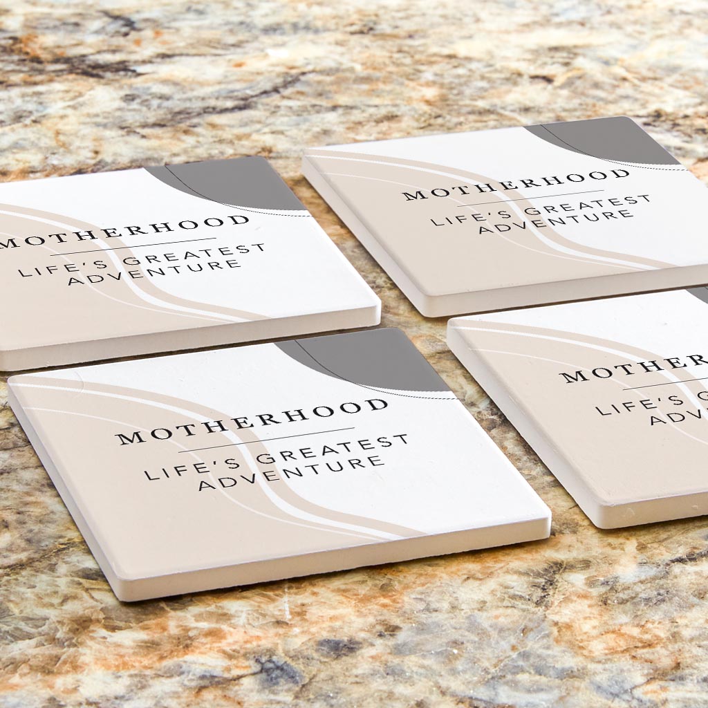 Modern Minimalist Mothers Day Adventure | Absorbent Coasters | Set of 4 | Min 2