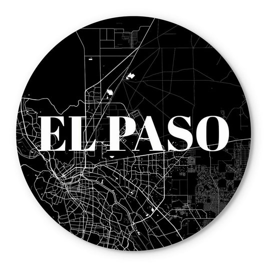 Minimalistic B&W Texas El Paso Map | Wood Sign | Eaches | Min 1