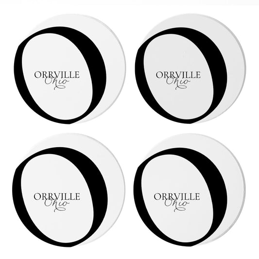 Orrville Oh Minimal Monogram| Absorbent Coasters | Set of 4 | Min 2