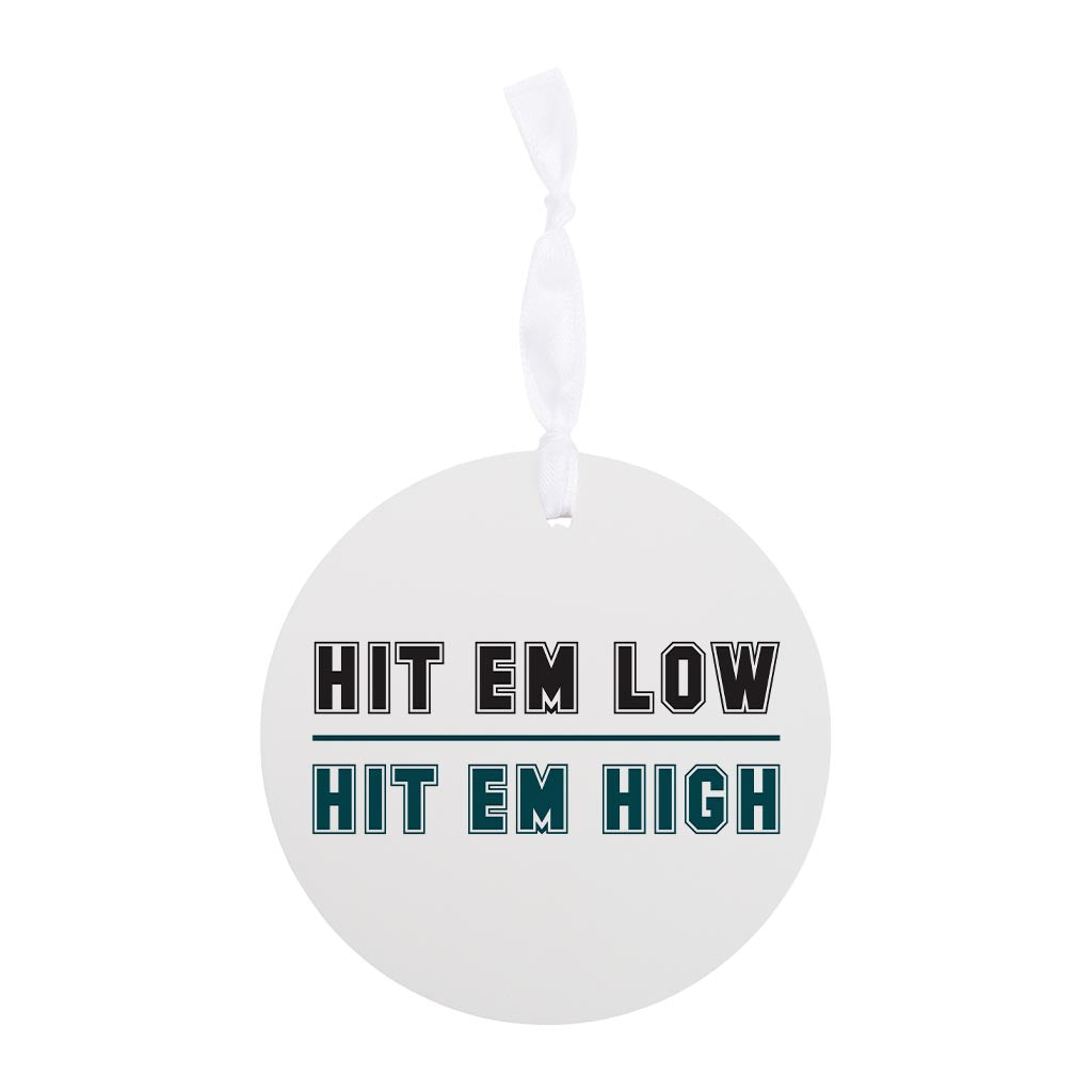 Modern Minimalist Pennsylvania Hit Em High | Wood Ornament | Eaches | Min 6