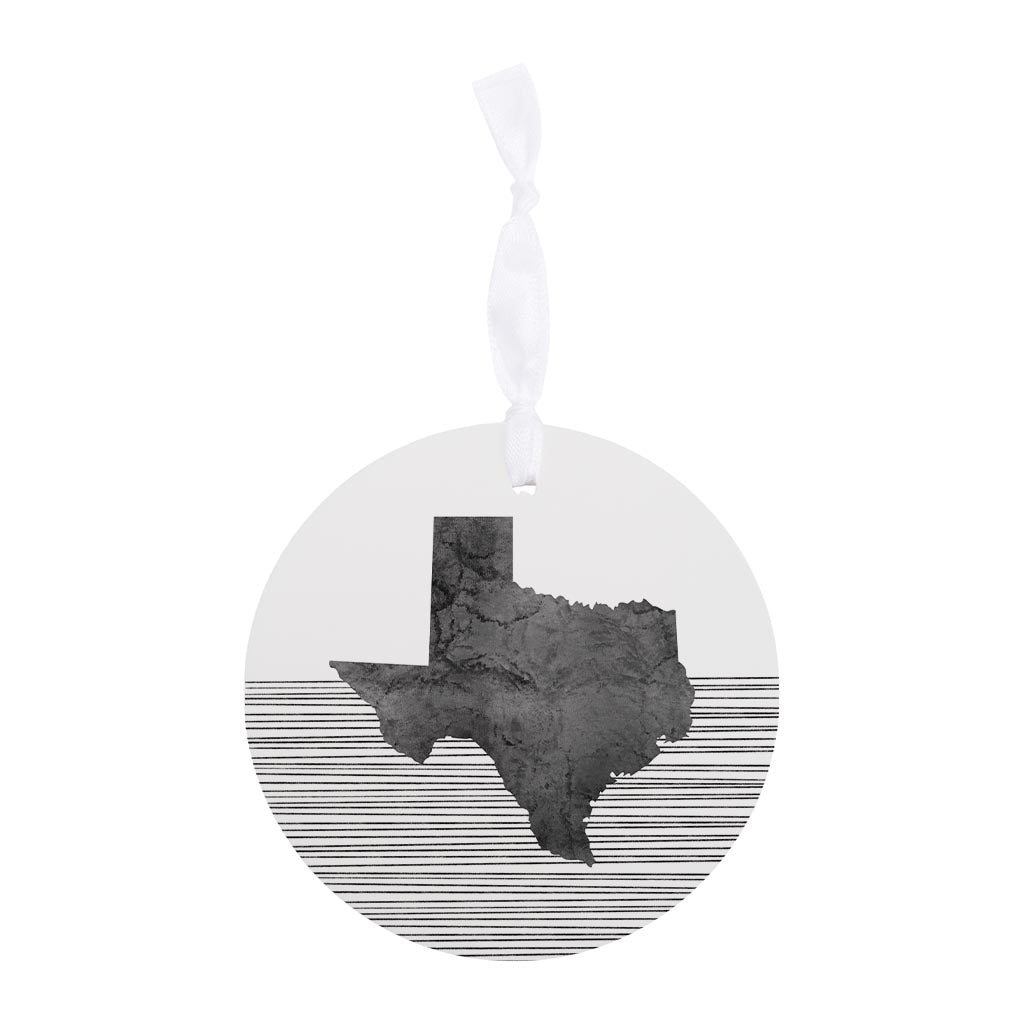 Modern Texas State Shape With Straight Lines| Wood Ornament | Eaches | Min 6