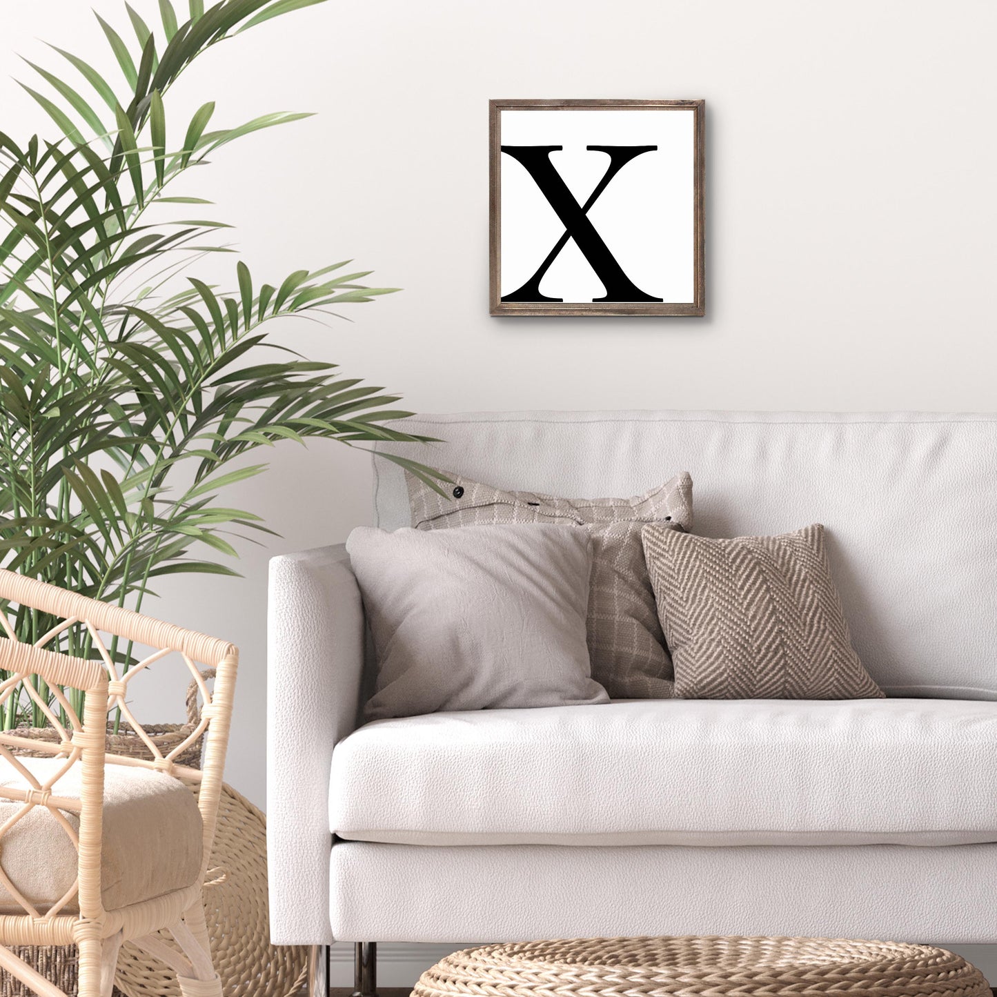 Minimalist Monogram X | Wood Sign | Eaches | Min 1