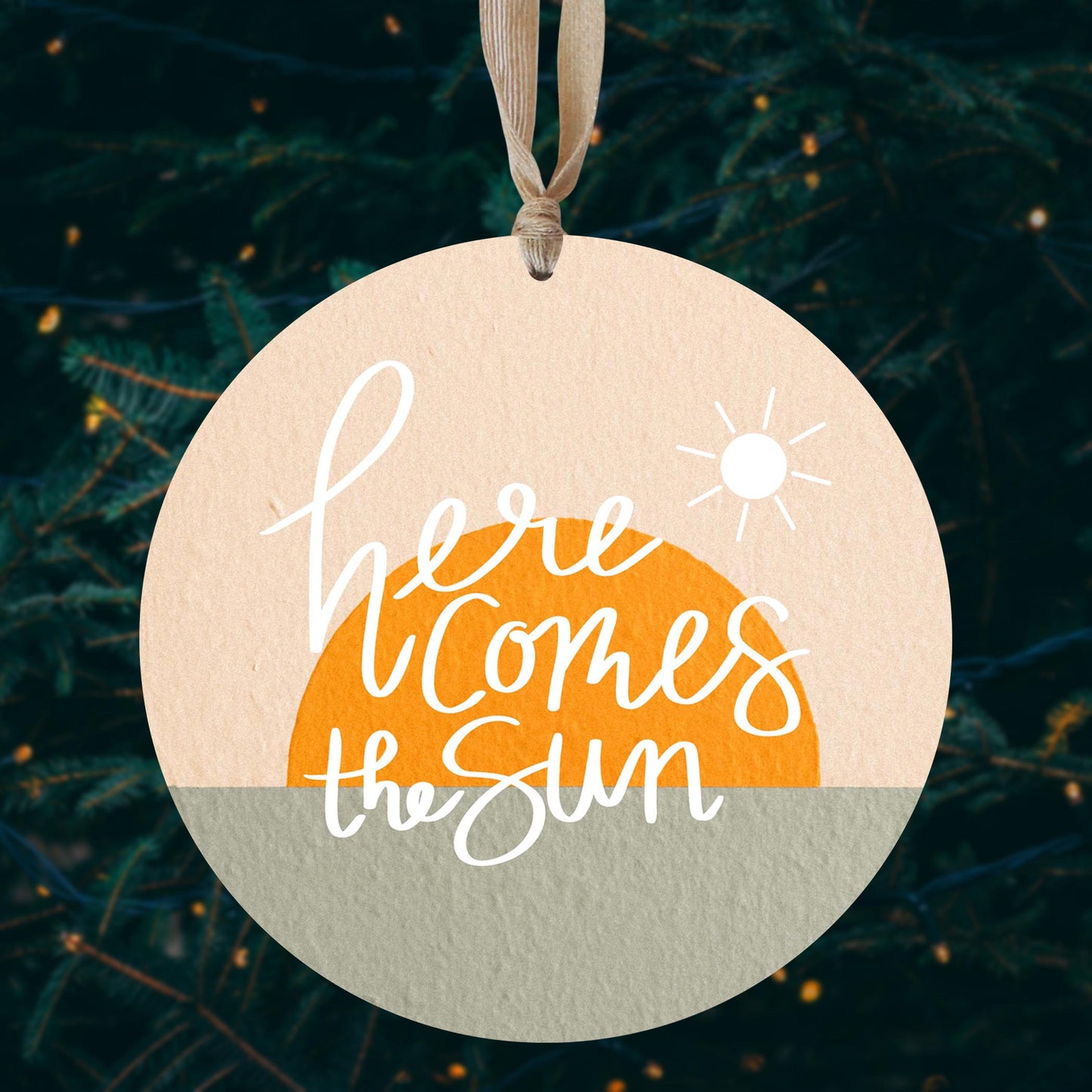 Here Comes The Sun Texture | Wood Ornament | Eaches | Min 1