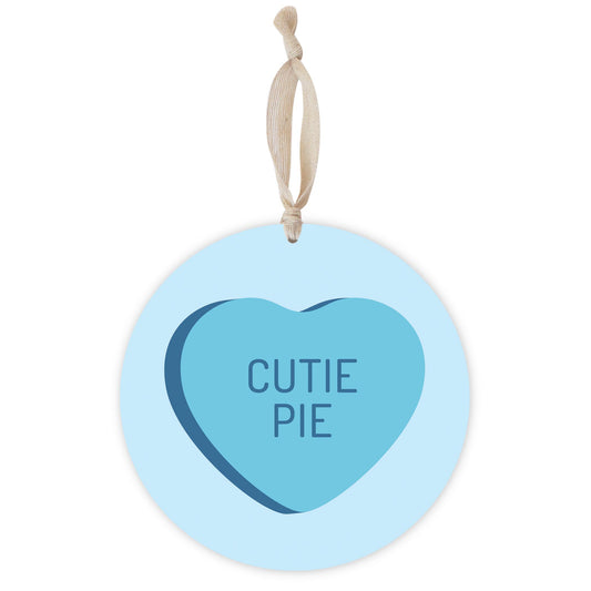 Message Hearts Cutie Pie | Wood Ornament | Eaches | Min 1