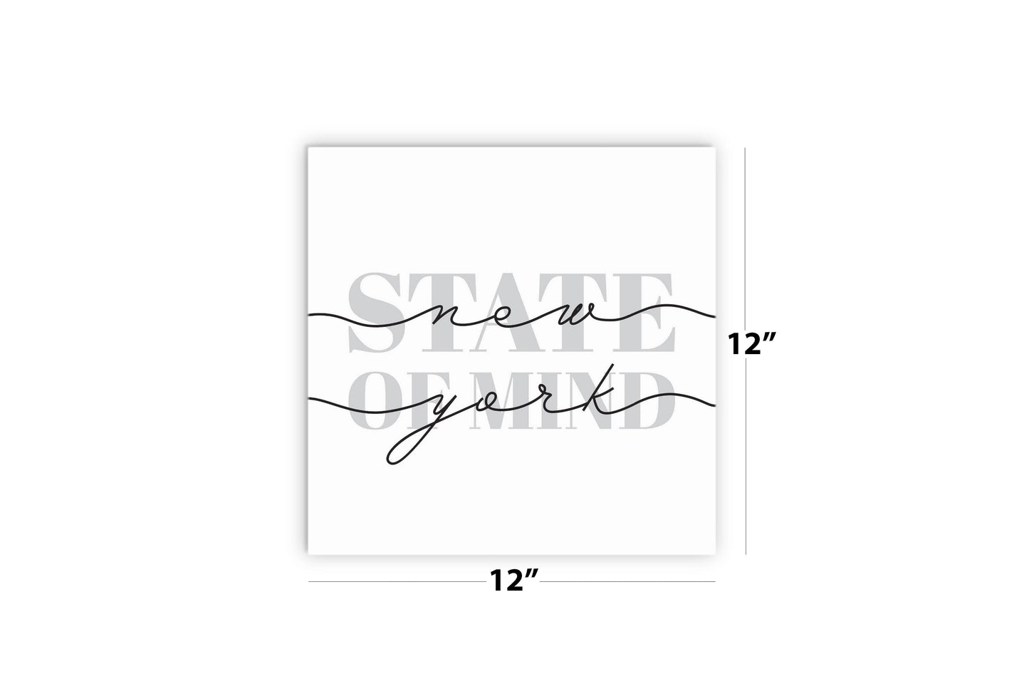 Minimalistic B&W New York Quip Ny State Of Mind | Wood Sign | Eaches | Min 2