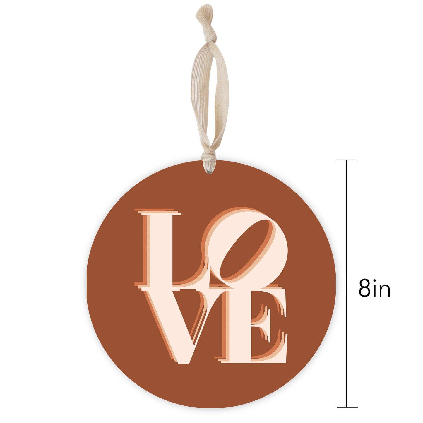 Modern Minimalist Pennsylvania Love Dark | Wood Ornament | Eaches | Min 1