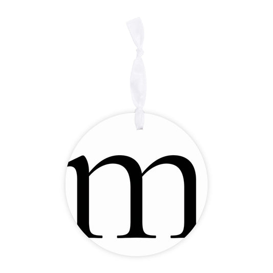 Minimalist Monogram M| Wood Ornament | Eaches | Min 6