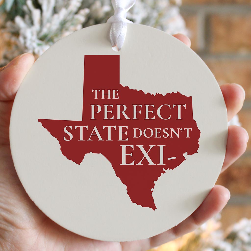 Modern Minimalist Texas Colors Perfect State | Wood Ornament | Eaches | Min 6