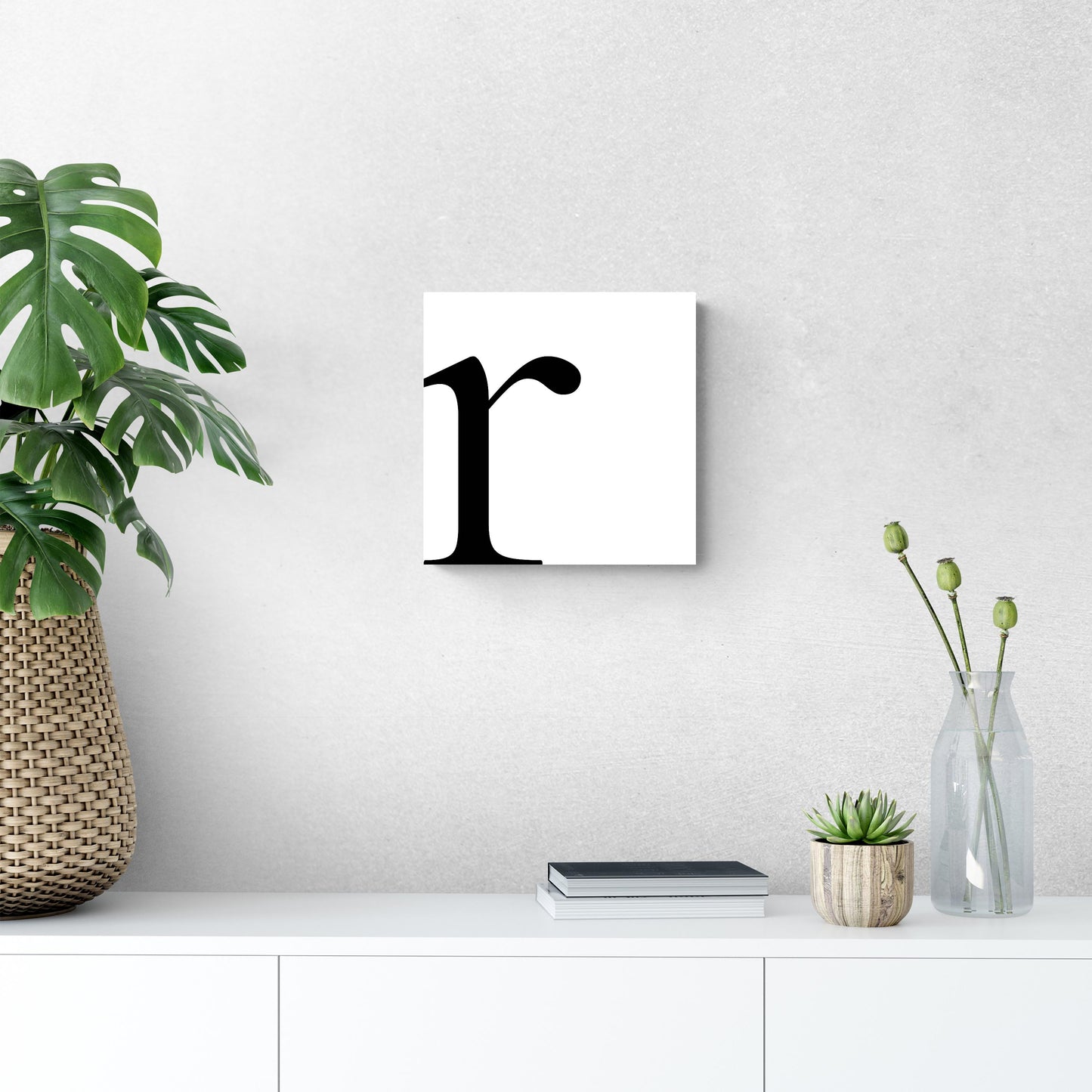 Minimal Monogram R| Wood Sign | Eaches | Min 2