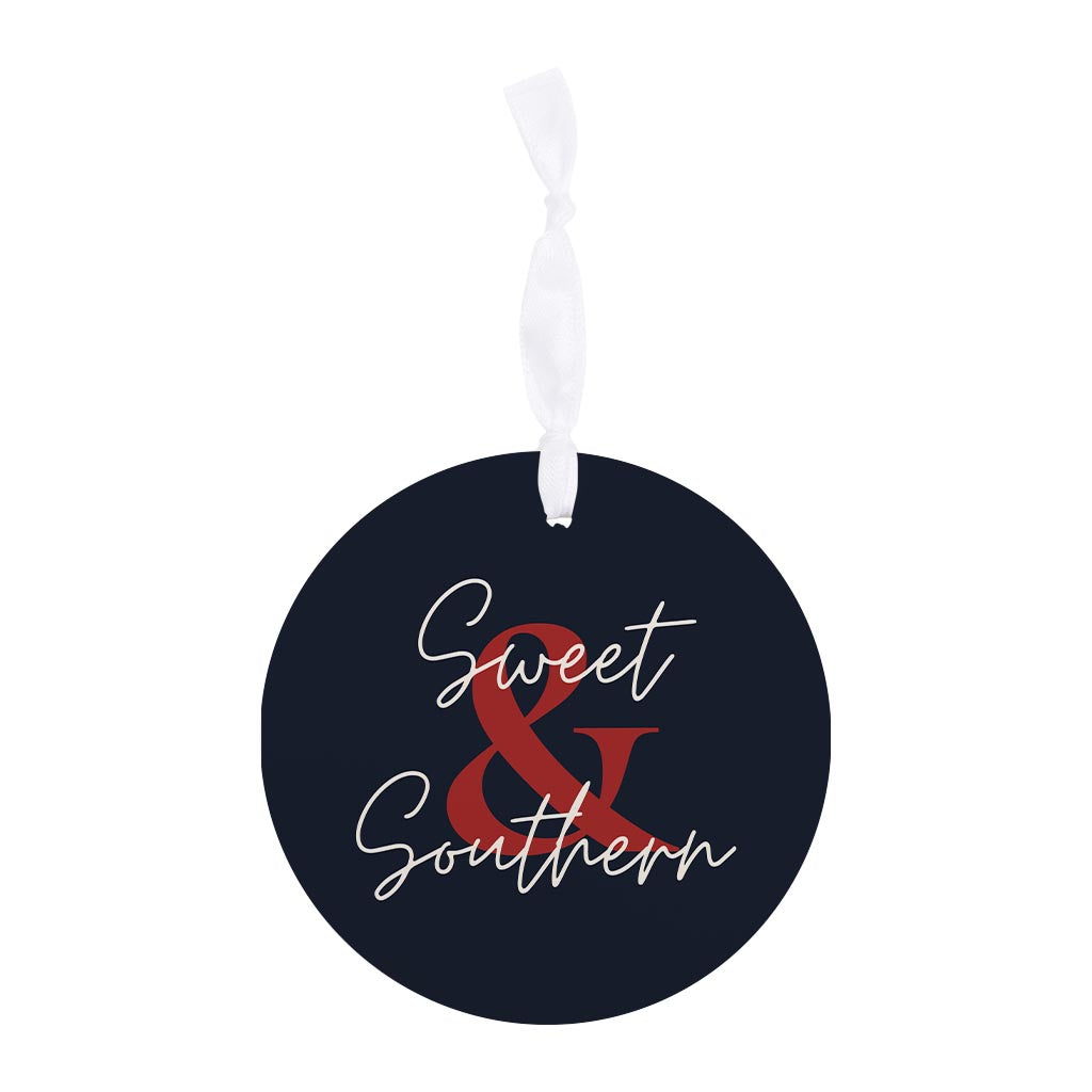 Modern Minimalist Texas Colors Sweet Southern | Wood Ornament | Eaches | Min 6