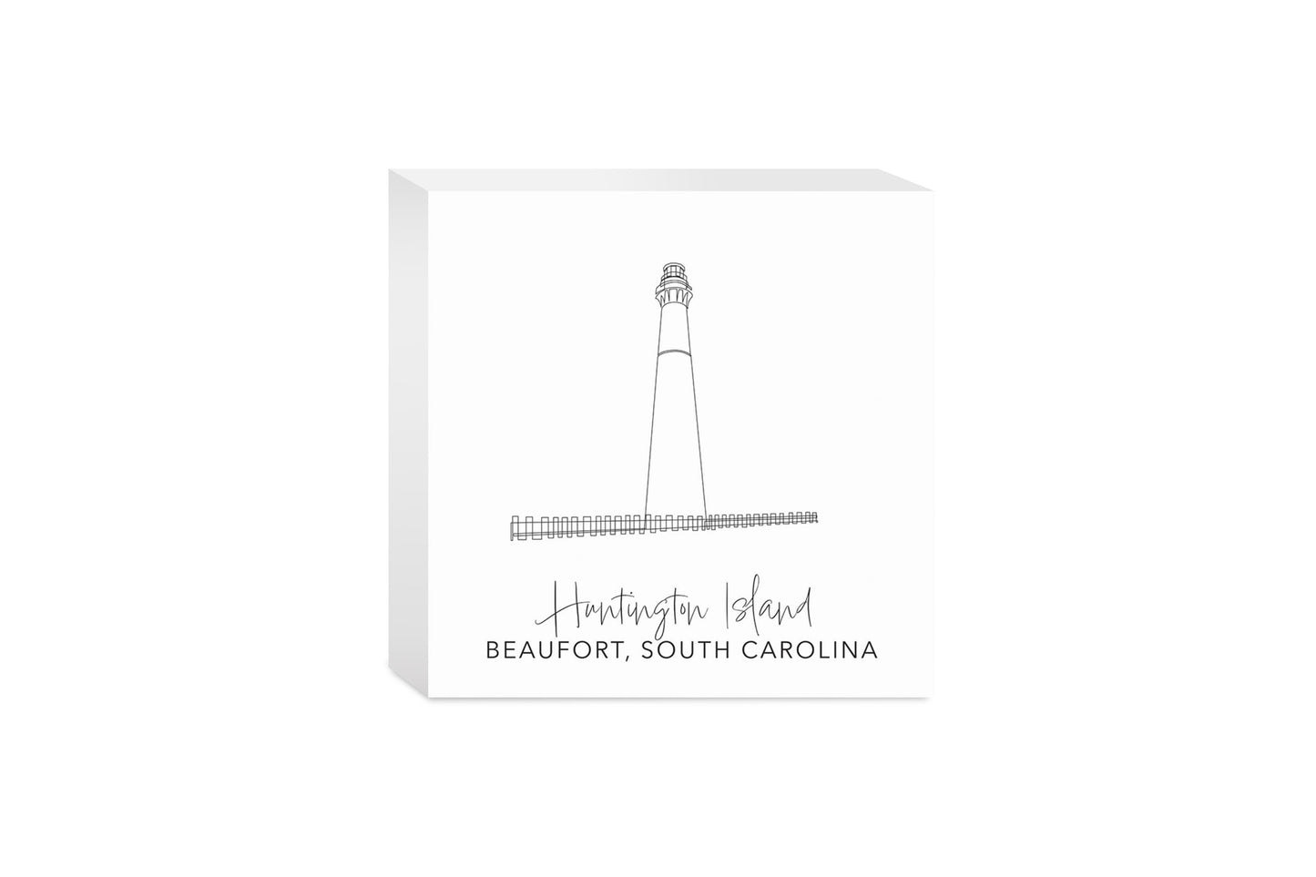 Huntington Island Lighthouse | Wood Block | Eaches | Min 4