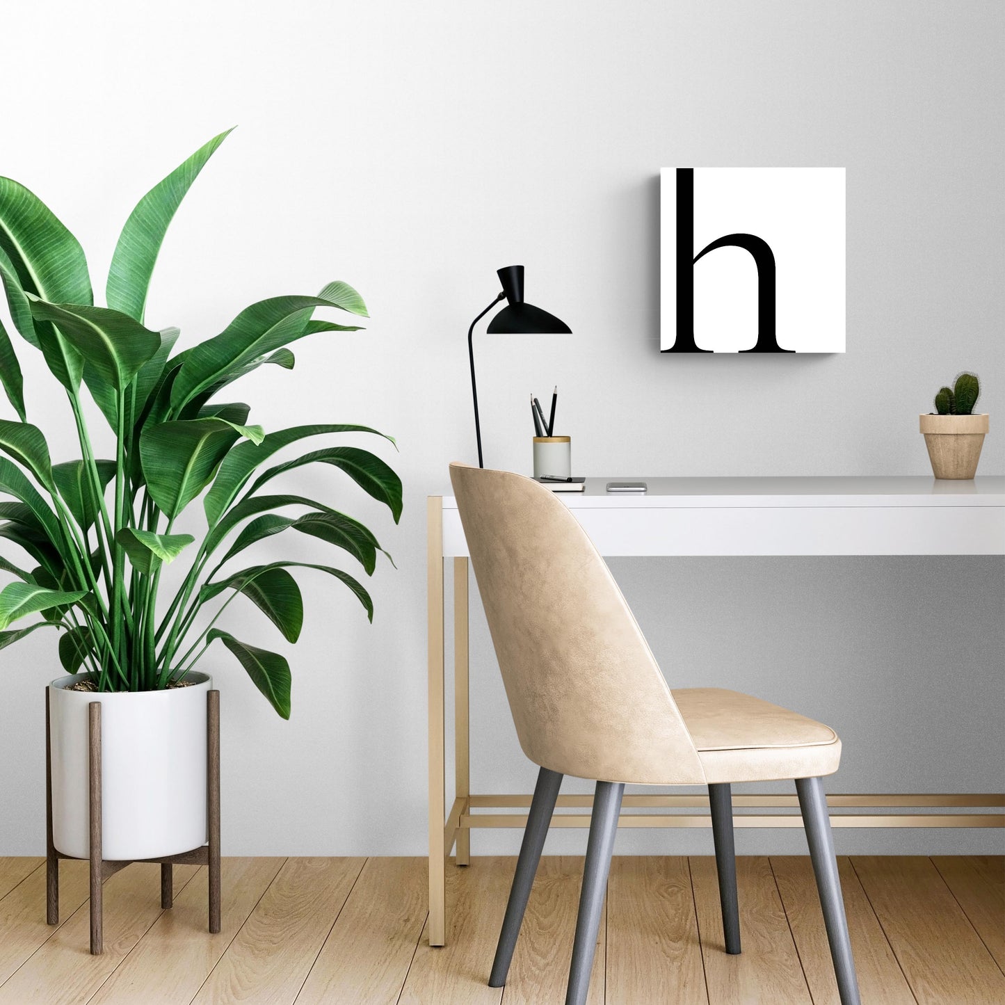 Minimal Monogram H | Wood Sign | Eaches | Min 2