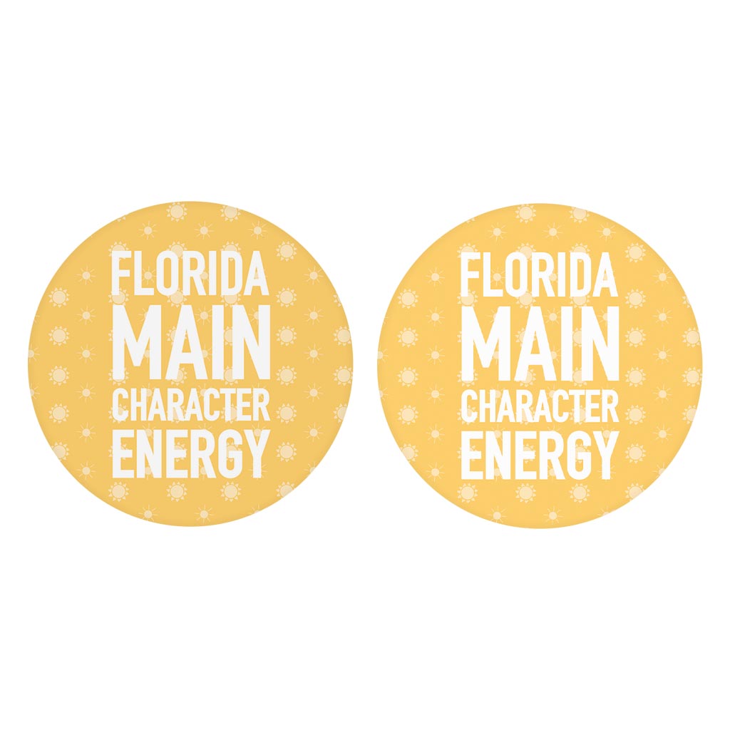 Florida Main Character Energy | Absorbent Car Coasters | Set of 2 | Min 4