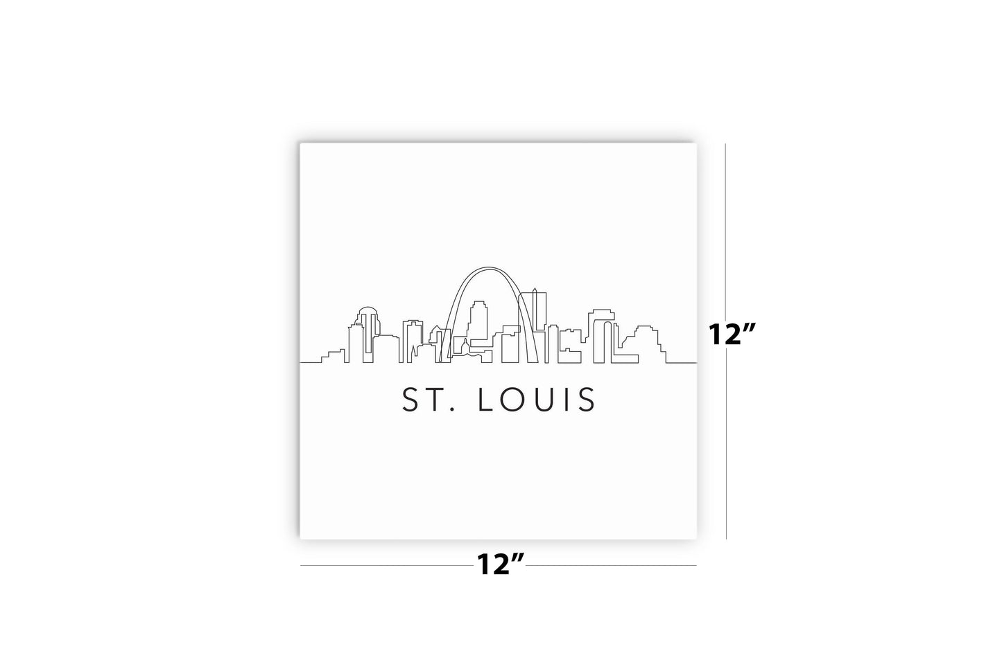 Minimalist B&W Missouri St Louis Skyline | Wood Sign | Eaches | Min 2