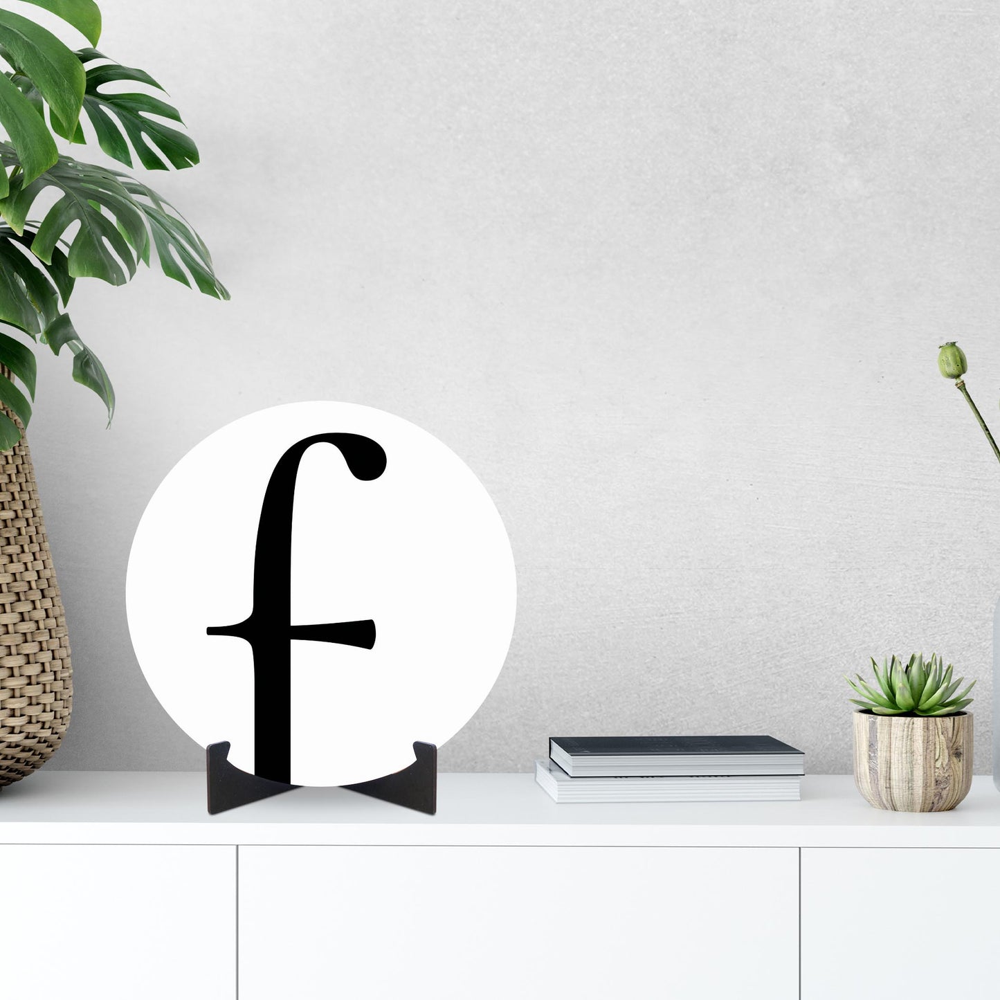 Minimalist Monogram F | Wood Sign | Eaches | Min 1