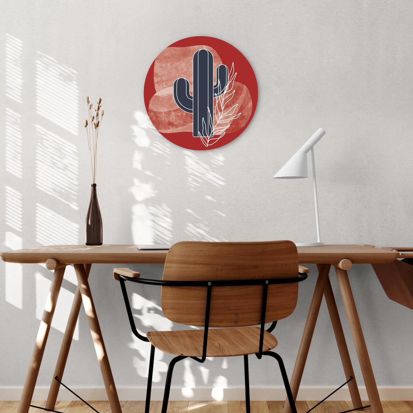 Modern Minimalist Texas Colors Cactus | Wood Sign | Eaches | Min 1