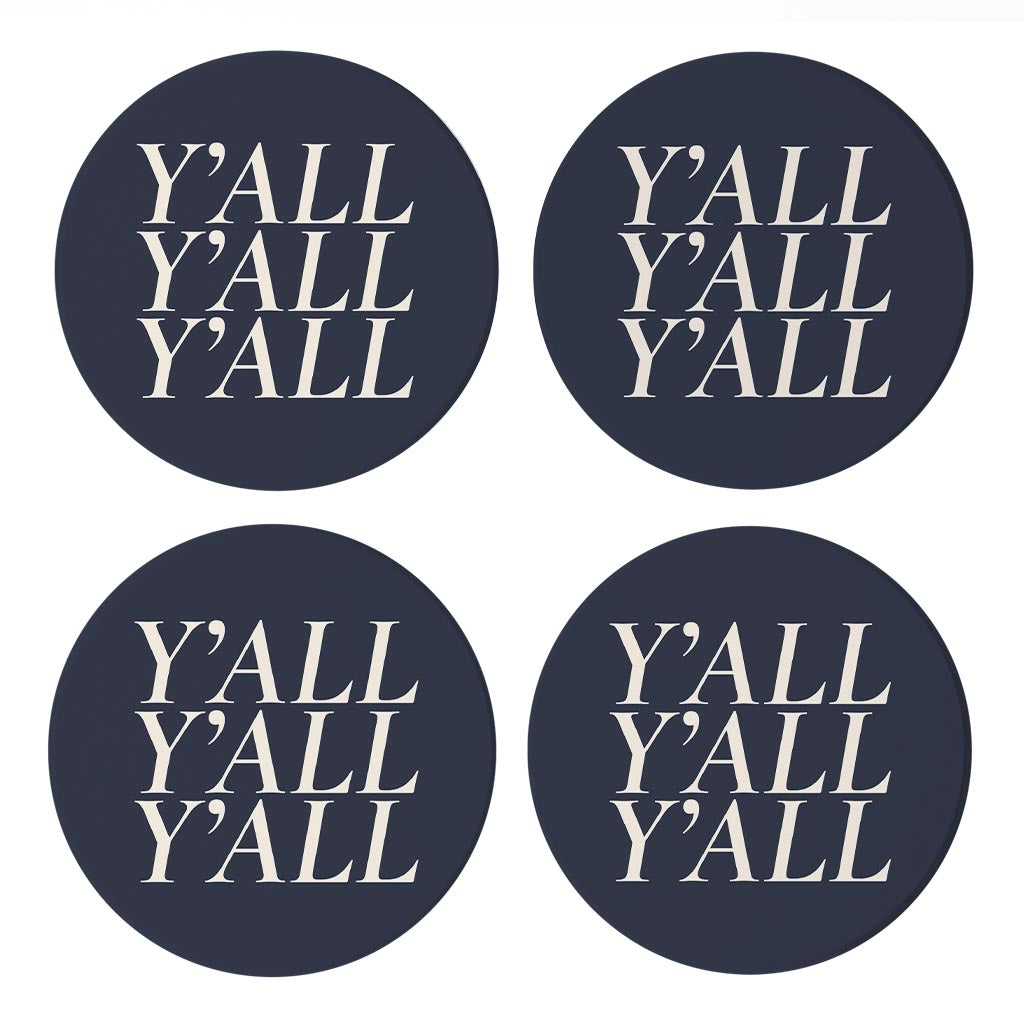 Modern Minimalist Texas Yall | Absorbent Coasters | Set of 4 | Min 2