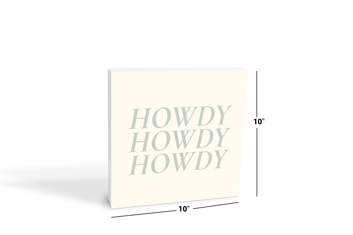 Modern Minimalist Oklahoma Howdy | Wood Block | Eaches | Min 2