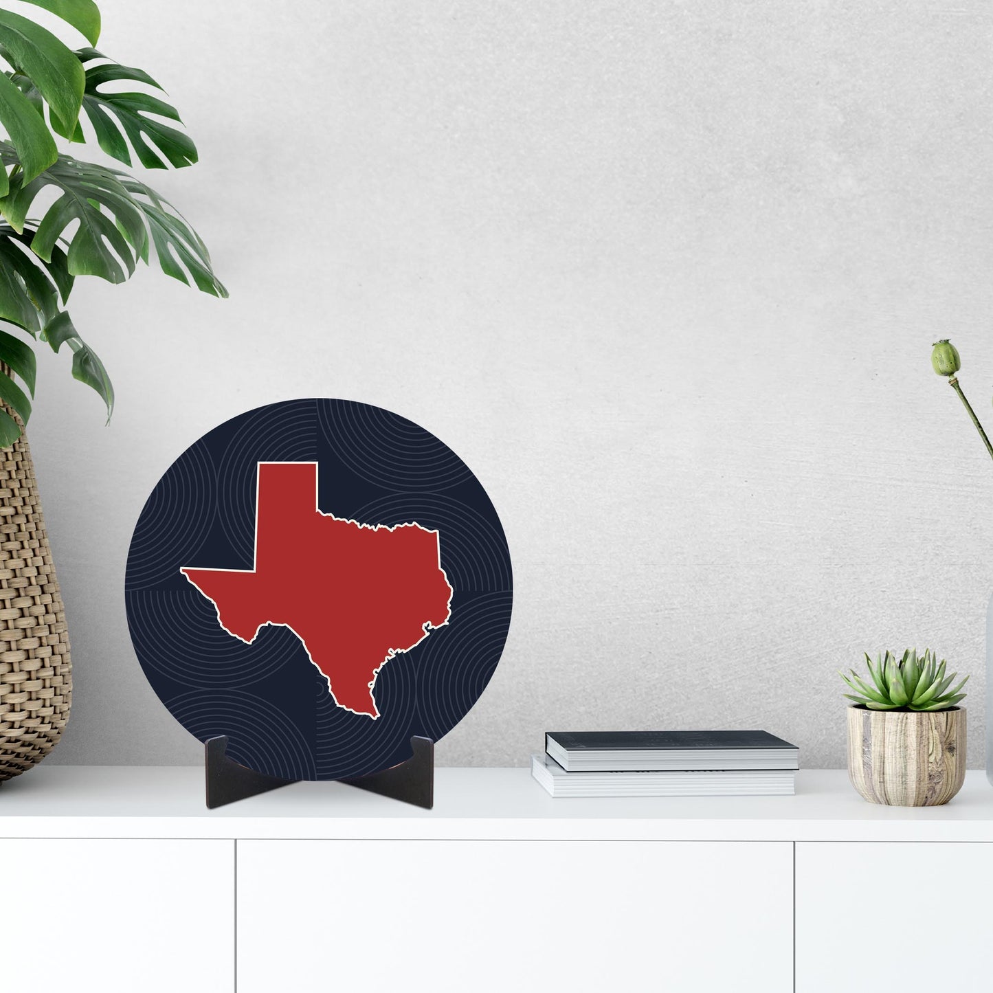 Modern Minimalist Texas Colors Shape | Wood Sign | Eaches | Min 1