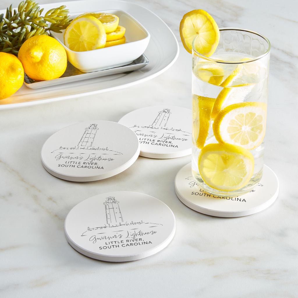 Governors Lighthouse| Absorbent Coasters | Set of 4 | Min 2