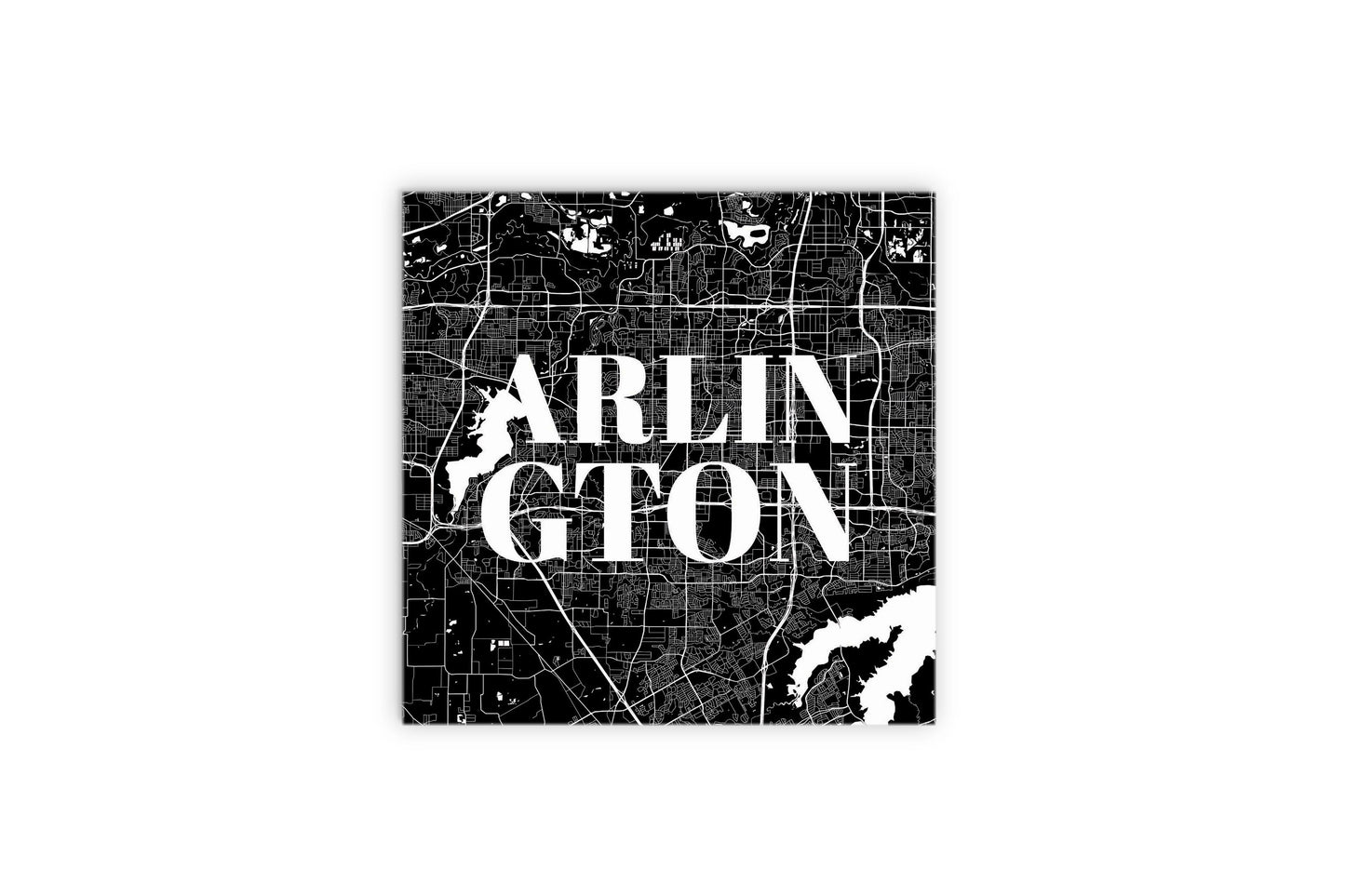 Minimalistic B&W Texas Arlington Map| Wood Sign | Eaches | Min 2