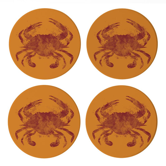 Louisiana Colorful Water Color Blue Crab| Absorbent Coasters | Set of 4 | Min 2