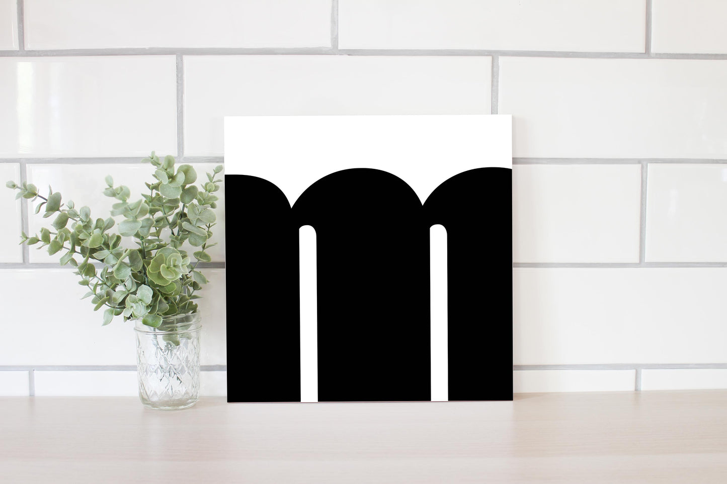 Fun Chunky Monogram M | Wood Sign | Eaches | Min 2