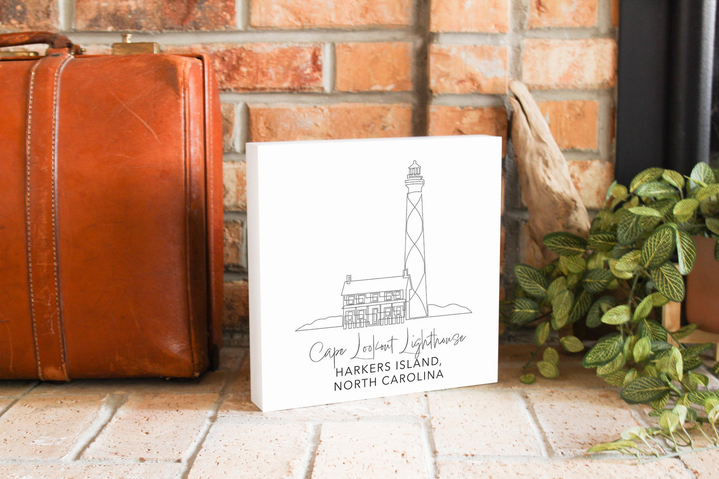 Cape Lookout Lighthouse | Wood Block | Eaches | Min 2