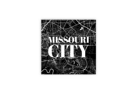 Minimalistic B&W Texas Missouri City Map | Wood Sign | Eaches | Min 2