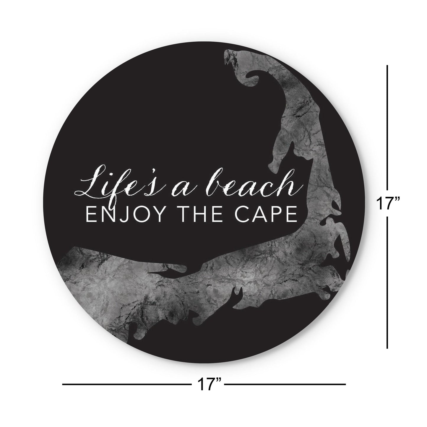 Minimalistic B&W Cape Cod Lifes A Beach | Wood Sign | Eaches | Min 1