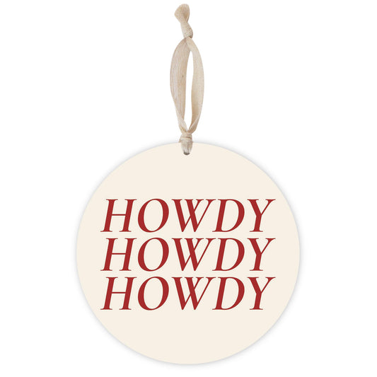 Modern Minimalist Texas Howdy | Wood Ornament | Eaches | Min 1