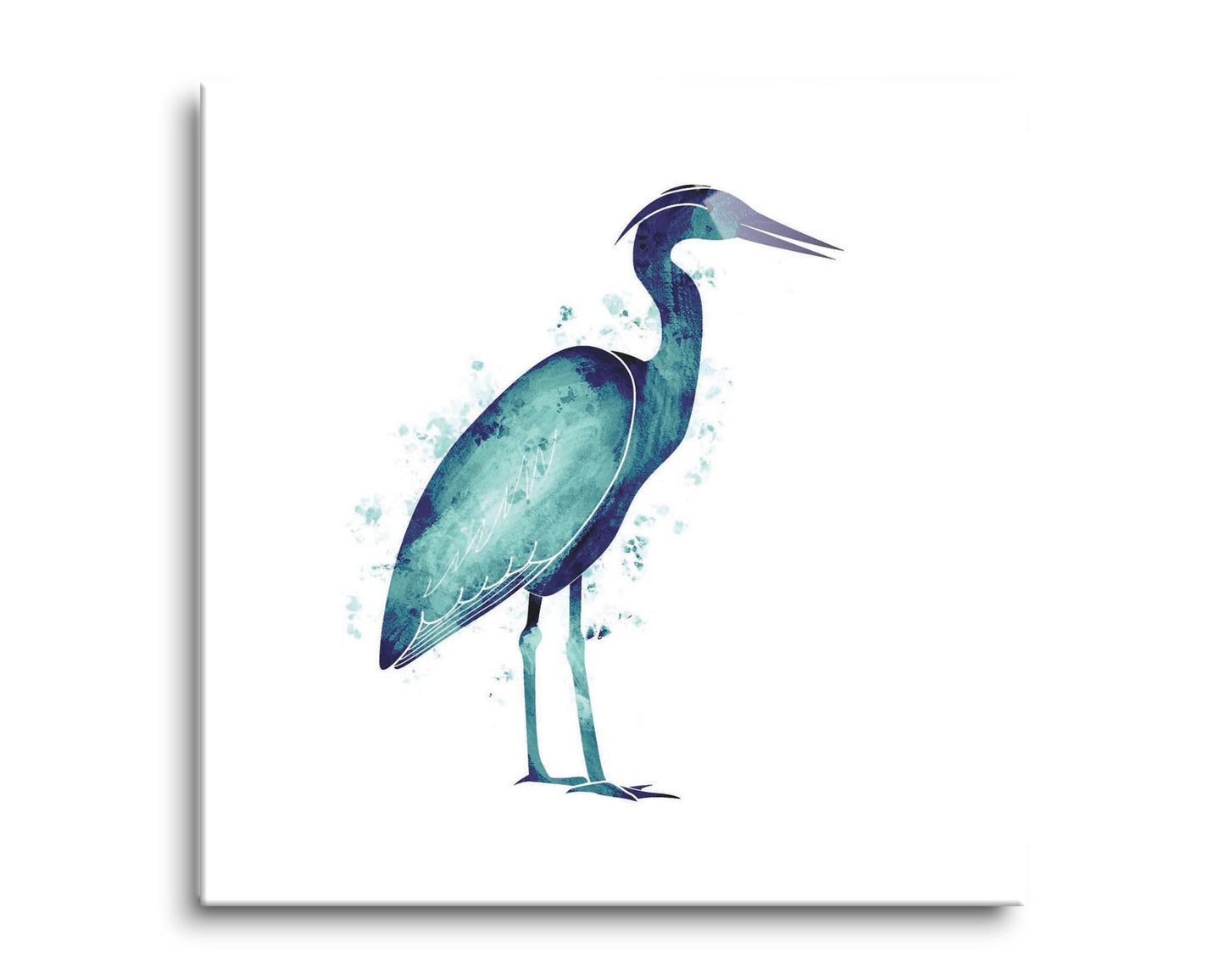 East Coast Water Color Heron | Hi-Def Glass Art | Eaches | Min 2