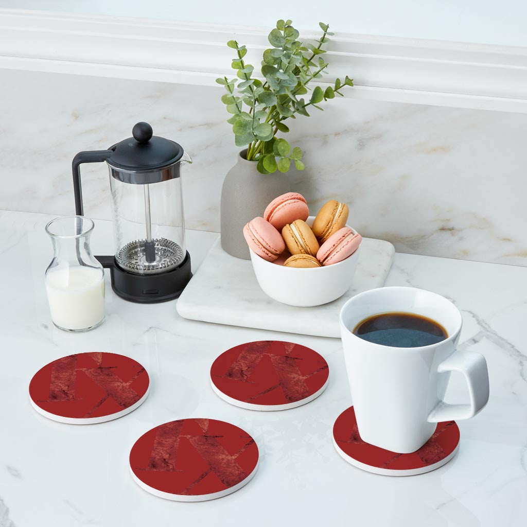 Modern Minimalist Texas Red Tx| Absorbent Coasters | Set of 4 | Min 2