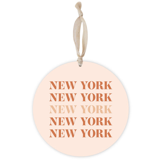 Modern Minimalist New York Repeated Light | Wood Ornament | Eaches | Min 1