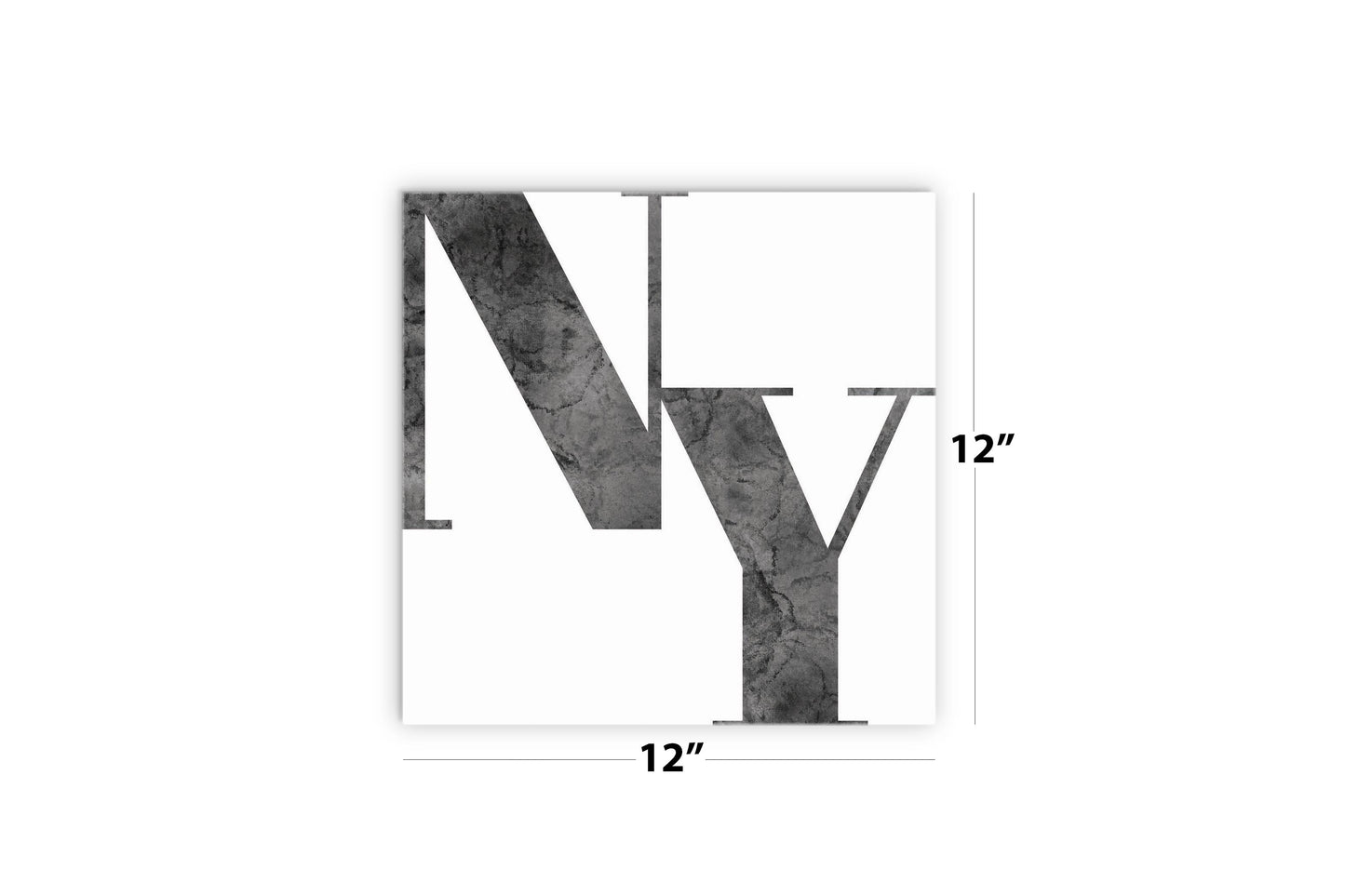 Minimalistic B&W New York White Initials | Wood Sign | Eaches | Min 2