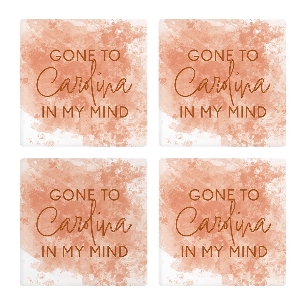 Gone To Carolina Water Color | Absorbent Coasters | Set of 4 | Min 2