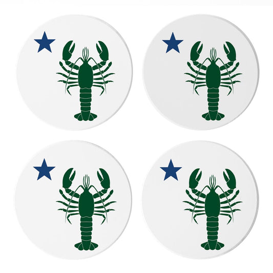 New England Star And Lobster| Absorbent Coasters | Set of 4 | Min 2